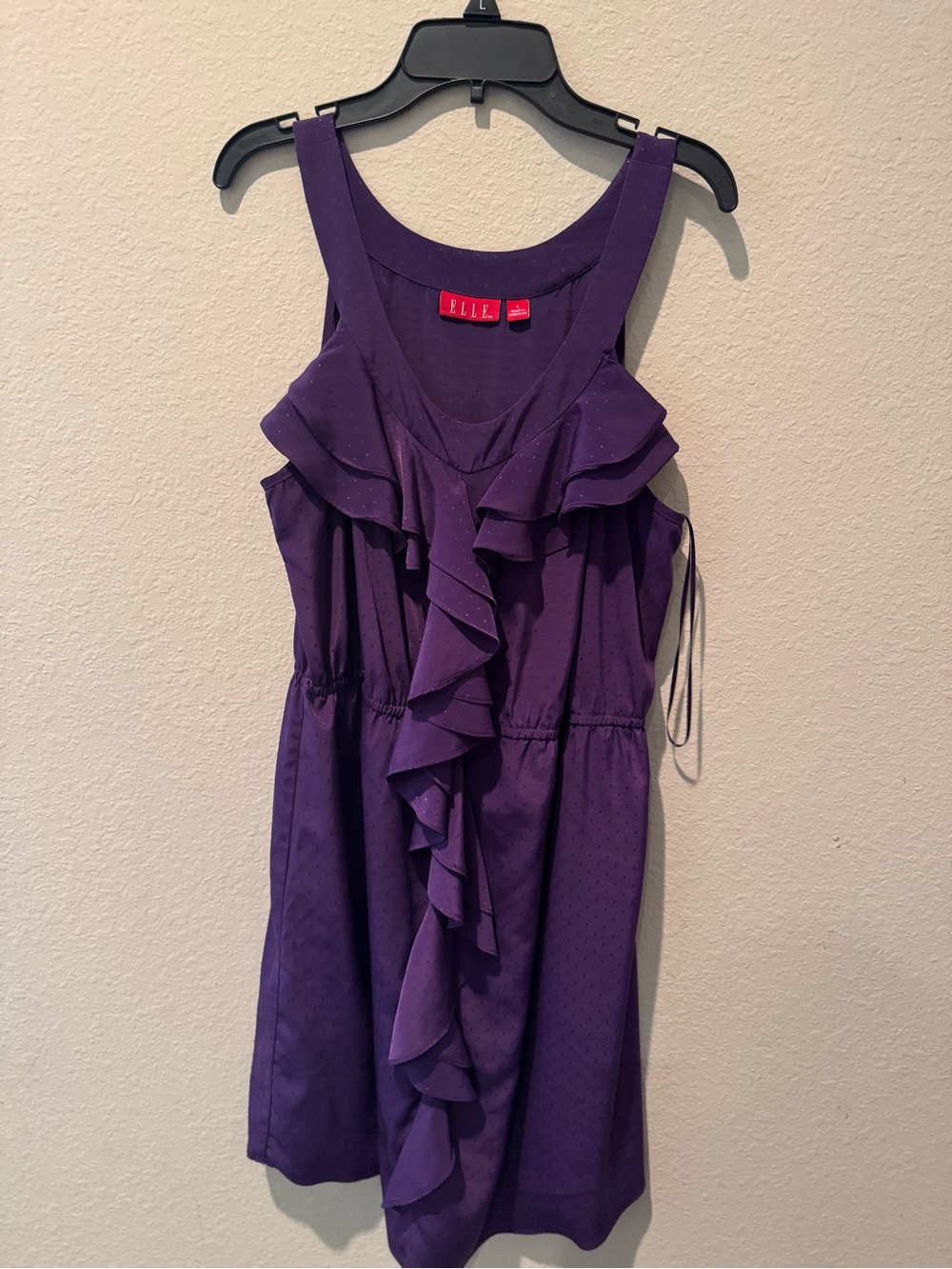 ELLE Purple Ruffle Front Casual Dress for Girls